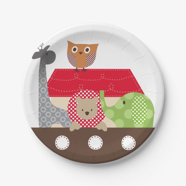 Noah's Ark Paper Plates - 7 inch (Front)
