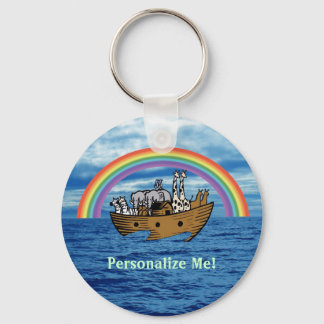 Noah's Ark & Rainbow Keychain