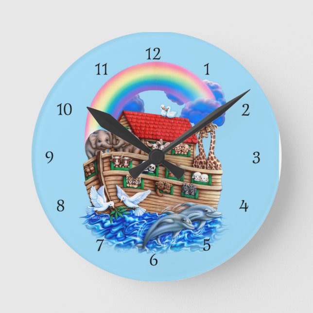 Noah's Ark Round Clock (Front)