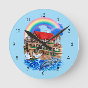 Noah's Ark Round Clock