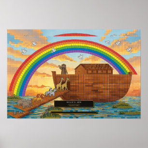 Noah's Ark — Rubik's Cube Mosaic Poster