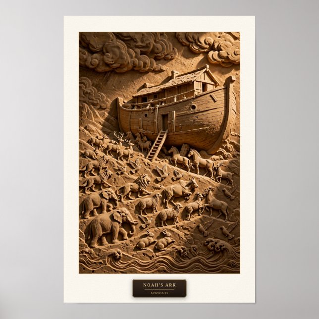 Noah's Ark — Sculpted Scripture Poster (Front)