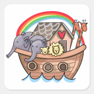 Noah's Ark Square Sticker