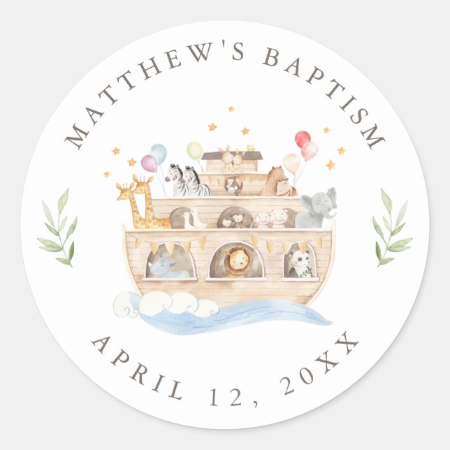 Noah's Ark Sticker Label (Front)