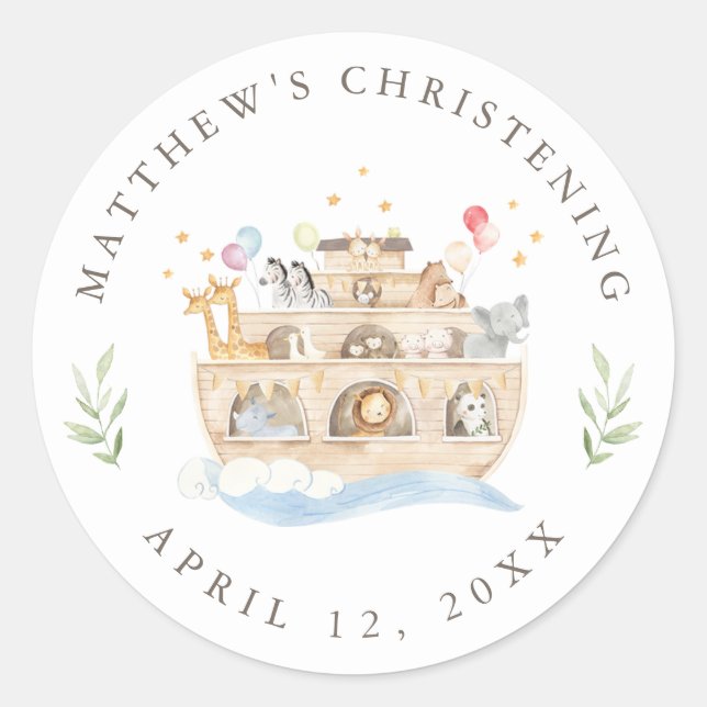 Noah's Ark Sticker Label (Front)