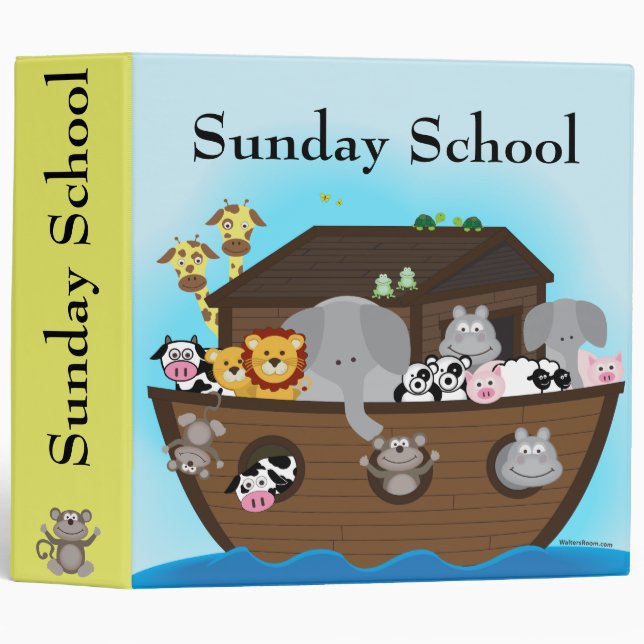 Noah's Ark Sunday School Binder (Front/Spine)