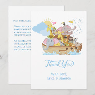 Noah's Ark Thank You Card