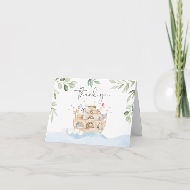 Noah's Ark Thank You Cartes (Devant)
