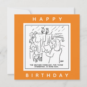 Noah's Ark Weather Forecast Cartoon Card