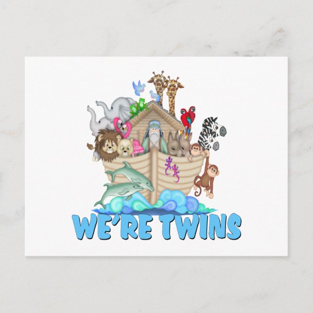 Noah's Ark We're Twins Postcard (Front)