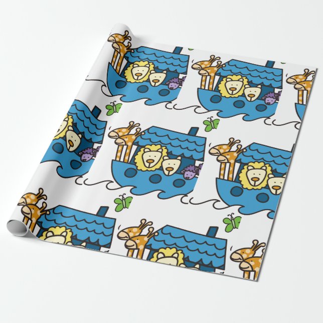 Noahs  Ark Wrapping Paper (Unrolled)