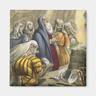 Noah's Sacrifice on Leaving the Ark, from a bible Magnet