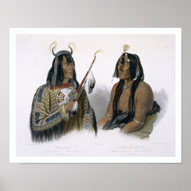 Noapeh, an Assiniboin Indian and Psihdja-Sahpa, a Poster (Front)
