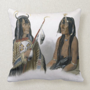Noapeh, an Assiniboin Indian and Psihdja-Sahpa, a Throw Pillow