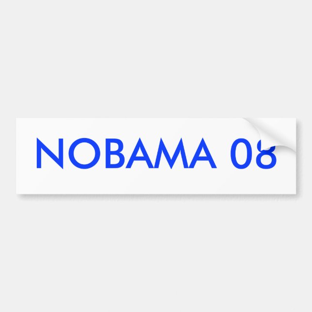 NOBAMA 08 BUMPER STICKER (Front)