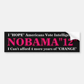 NOBama "12" Bumper Sticker