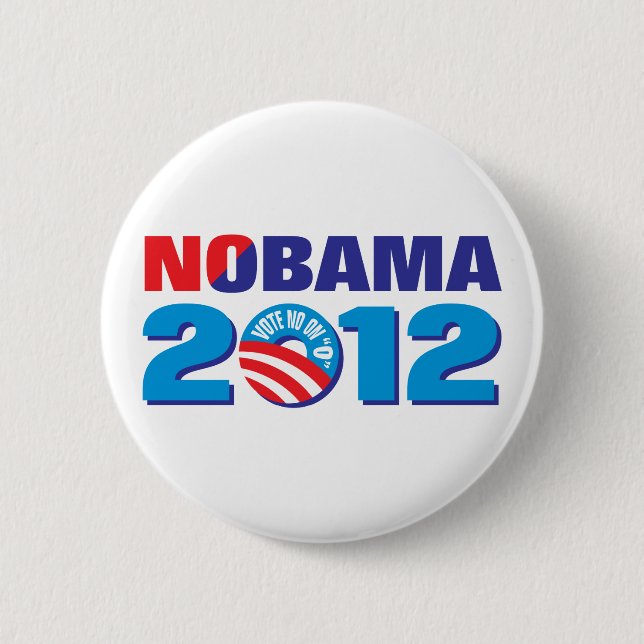 NOBAMA 2012 2 INCH ROUND BUTTON (Front)