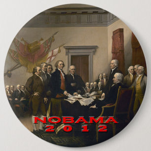 Nobama 2012 6 inch round button