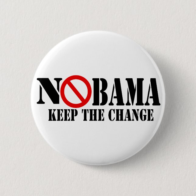 Nobama 2 Inch Round Button (Front)