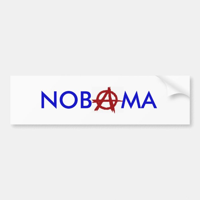 "Nobama" Anarchy Bumper Sticker (Front)