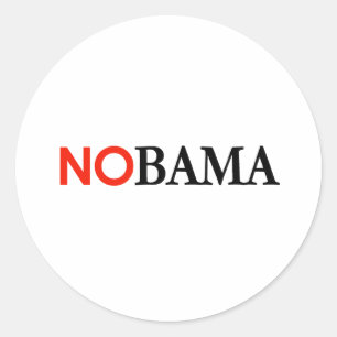 NOBAMA / ANTI-OBAMA - Customized Classic Round Sticker