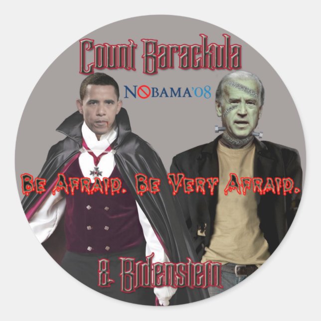 Nobama Halloween - Stickers Barackula & Bidenstein (Devant)