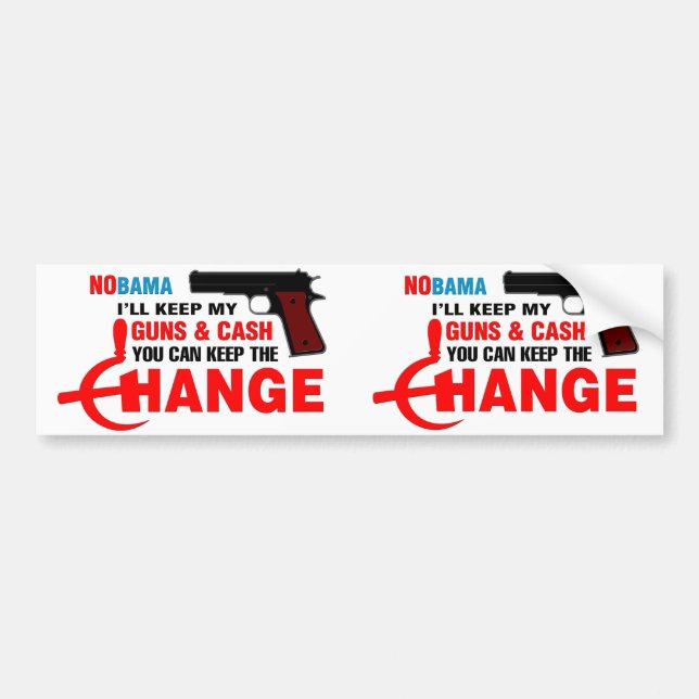 Nobama - Keep The Change! Bumper Sticker (Front)