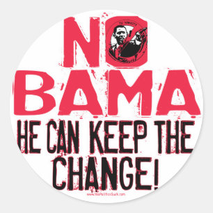 Nobama Keep the Change Classic Round Sticker