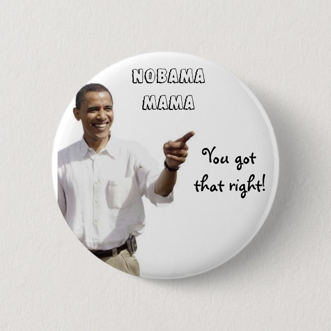 Nobama Mama 2 Inch Round Button (Front)