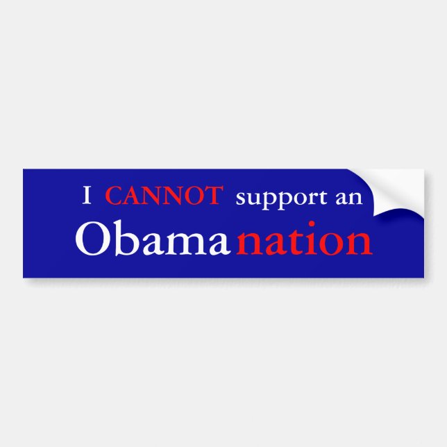 NObamaNation Bumper Sticker (Front)