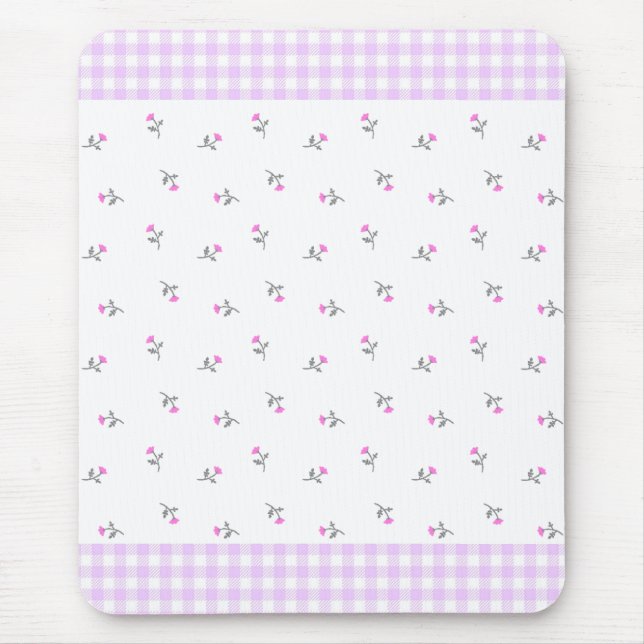 Nobara Check Pink Mouse Pad (Front)