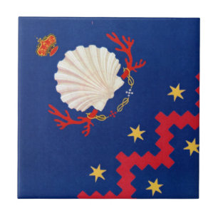 Nobile Contrada del Nicchio (Seashell) Palio Tile