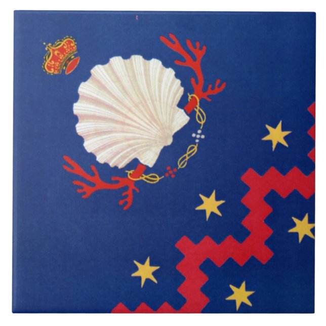 Nobile Contrada del Nicchio (Seashell) Palio Tile (Front)
