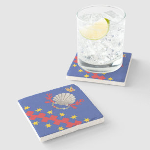 Nobile Contrada del Nicchio (Seashell) Stone Coaster