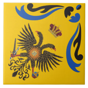 Nobile Contrada dell'Aquila Palio di Siena (Eagle) Tile