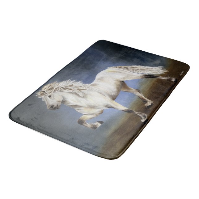 Nobility Tolting Icelandic Horse Bath Mat (Angled)