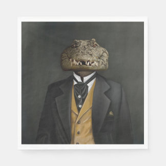Noble Beasts - Dandy Crocodile Napkin