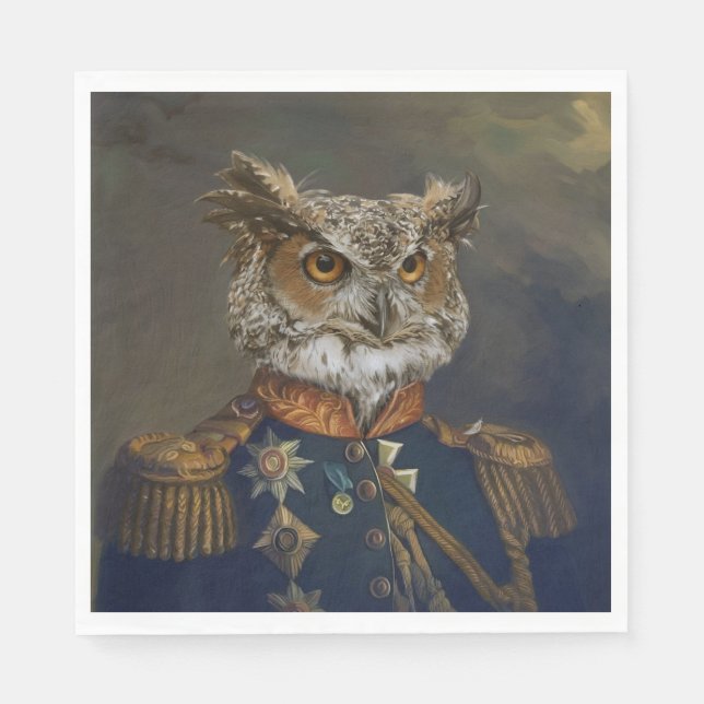 Noble Beasts - Dandy Owl Napkin (Front)