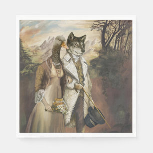 Noble Beasts - Wolf in Sheep's Clothing  Napkin