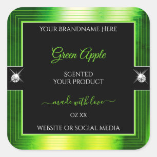 Noble Black Marbled Green Brilliants Product Label