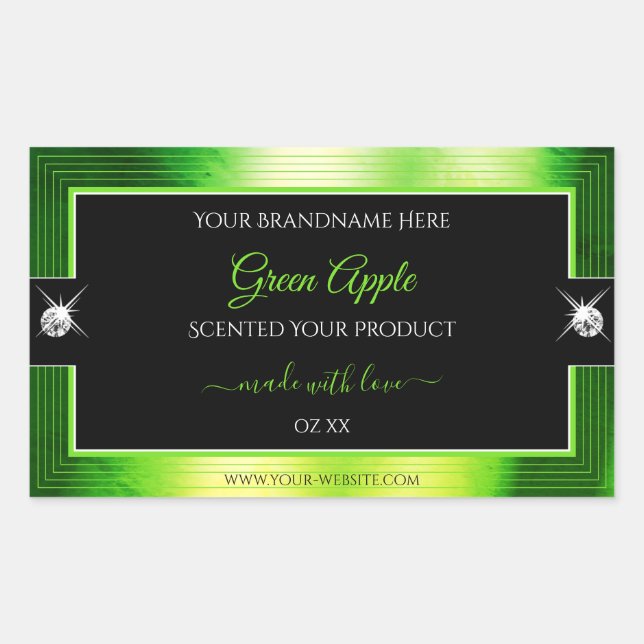 Noble Black Marbled Green Brilliants Product Label (Front)
