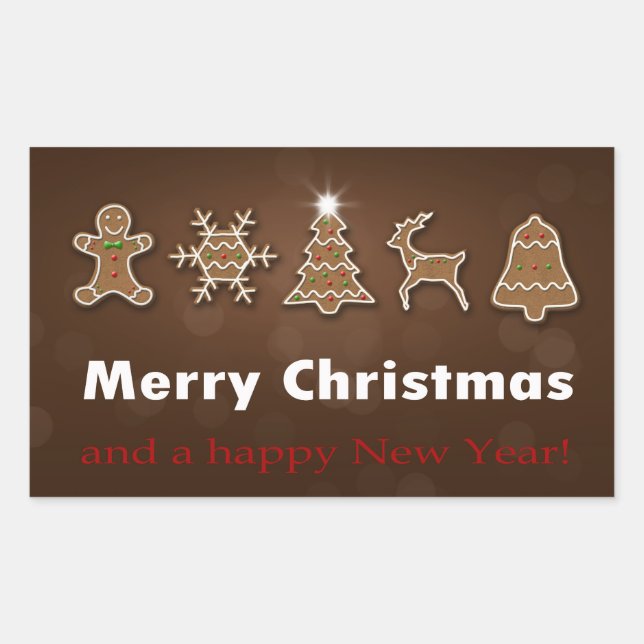 Noble Christmas Gingerbread Cookies Sticker (Front)