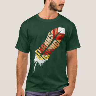 Noble Colourful Turkey Feather Thanksgiving T-Shirt