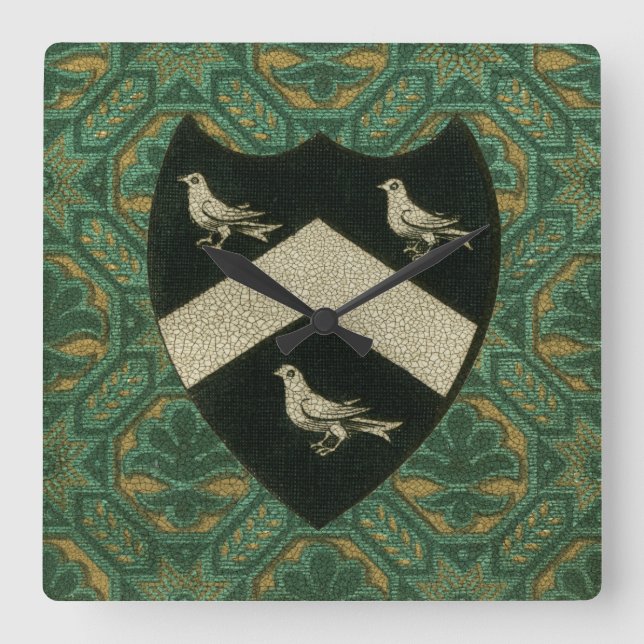 Noble Crest II Square Wall Clock (Front)