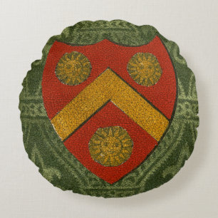 Noble Crest V Round Pillow