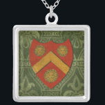 Noble Crest V Silver Plated Necklace<br><div class="desc">Heraldry</div>