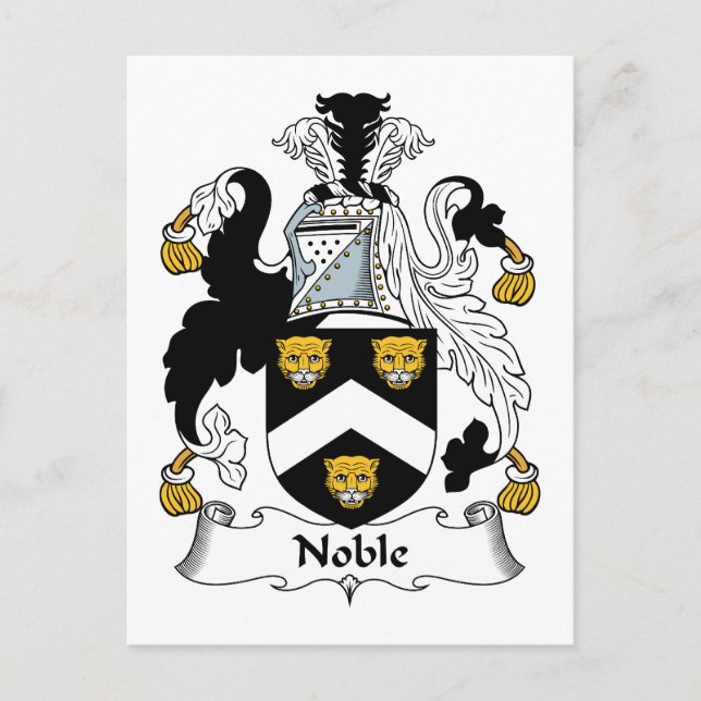 Noble Family Crest Postcard (Front)