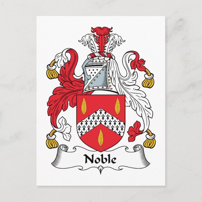 Noble Family Crest Postcard (Front)