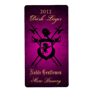 Noble gentillesse Chevaliers Crest Pink Bière Étiq