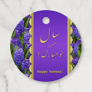 Noble Happy Norooz Hyacinths Favour Tags